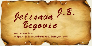 Jelisava Begović vizit kartica